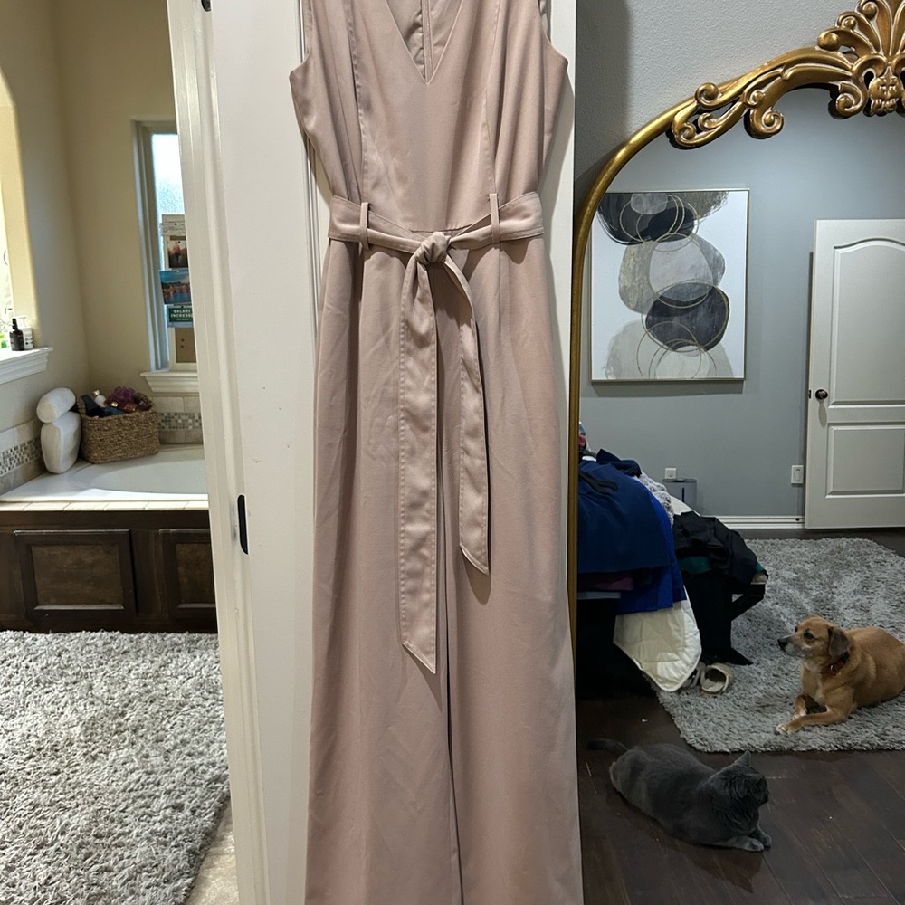 Elegant Pink Sleeveless Jumpsuit